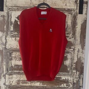 Classic Red V-Neck Sweater Vest